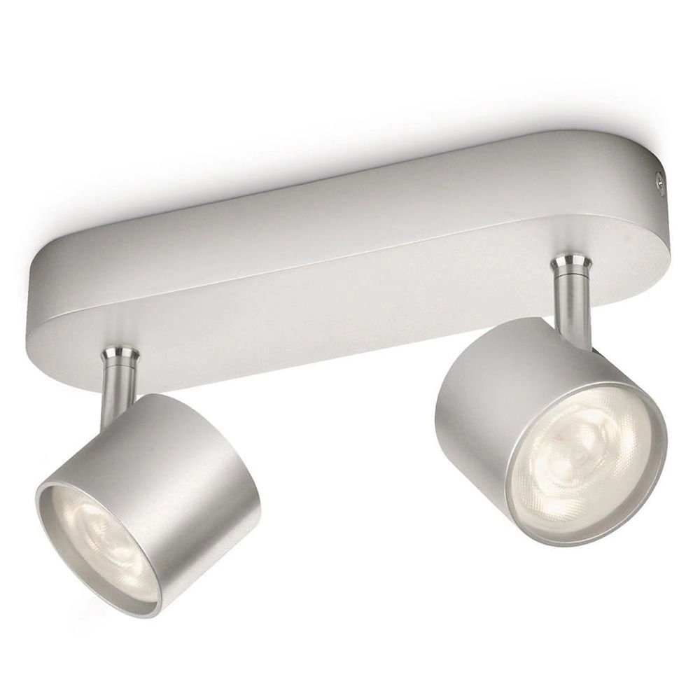 LED-Deckenstrahler My Living Star 2-leichter Metallgrau