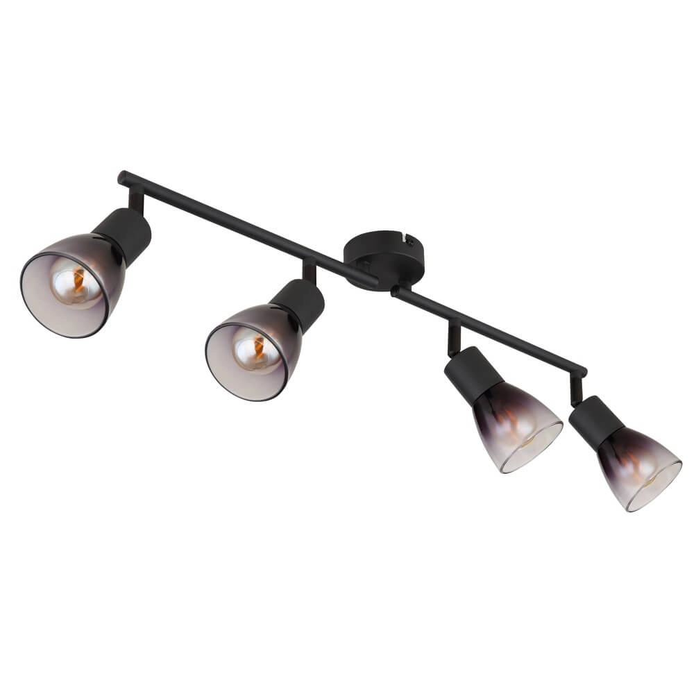 Schwarze Deckenleuchte Satella 4-flammig Globo 9007371458929