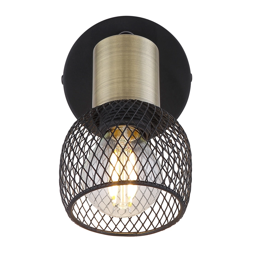 Wandlampe Fiastra Schwarz mit Mesh Globo 9007371424115