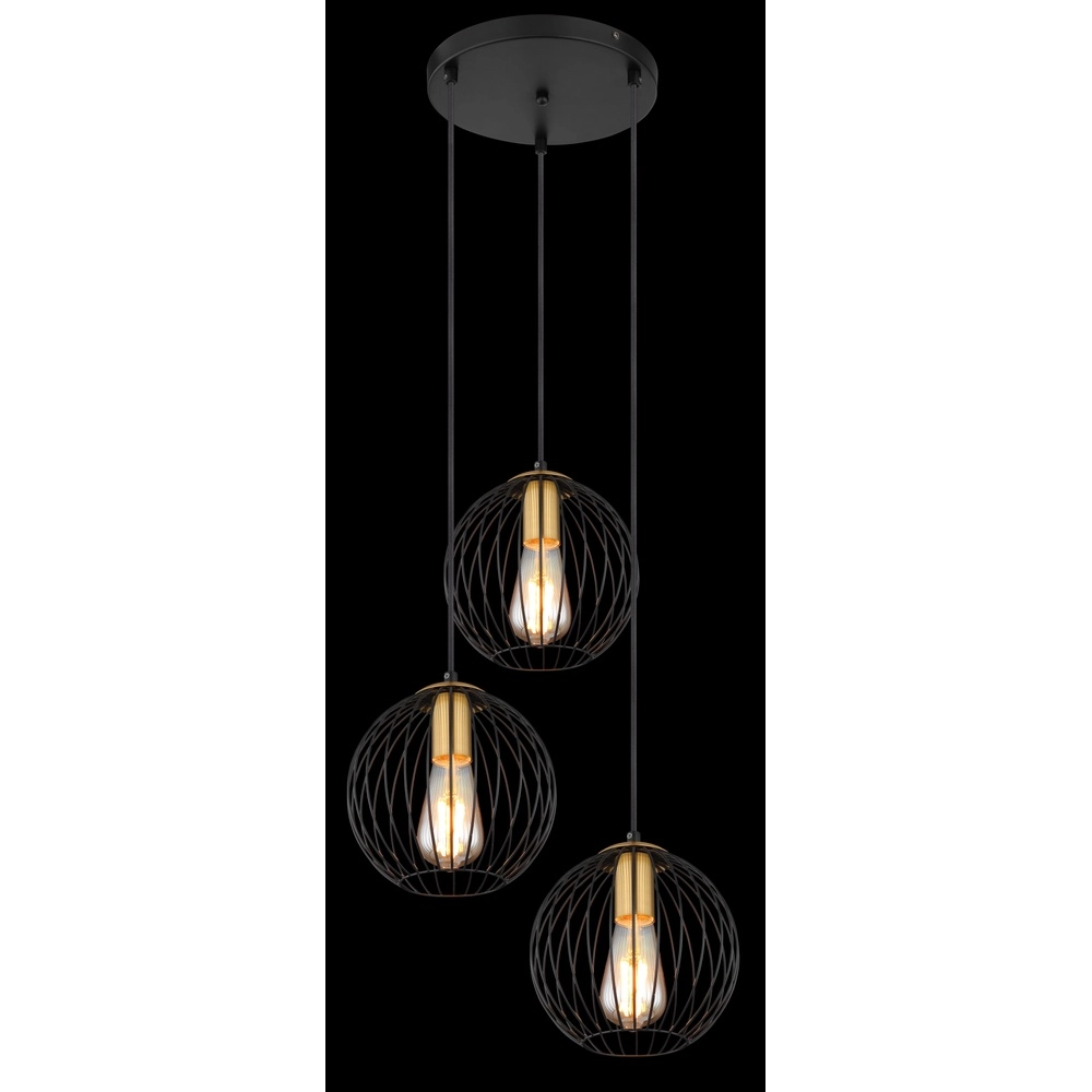 Schwarze Drahtlampe Eusebius Konstruktion Globo 9007371419784