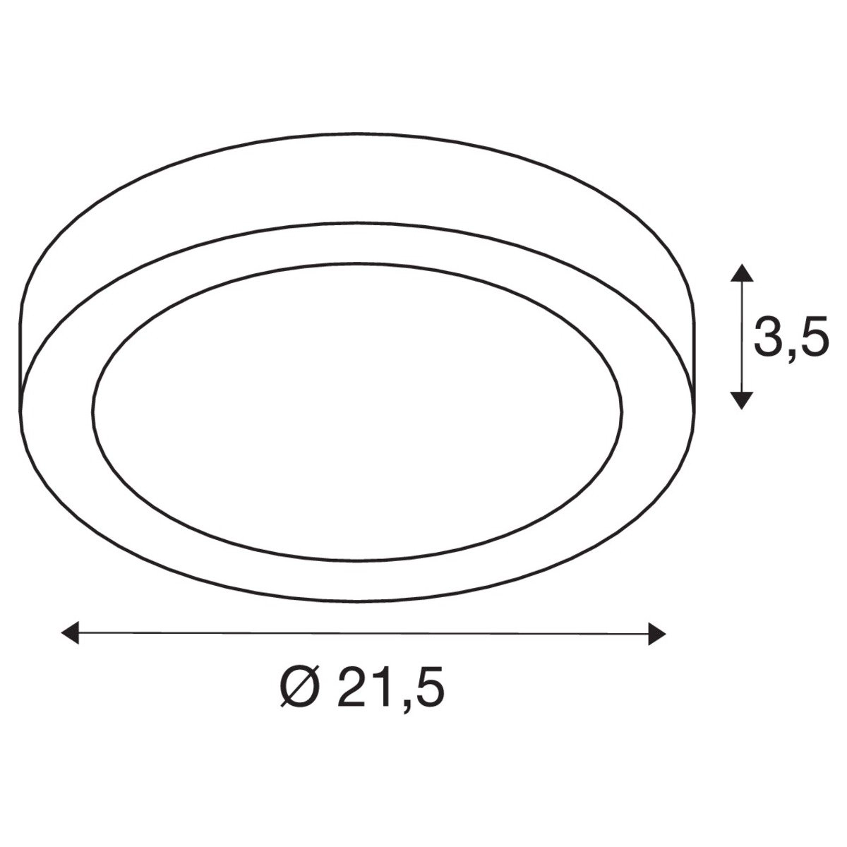 Ø 21,5 cm Deckenleuchte Senser 4000K SLV 4024163248525
