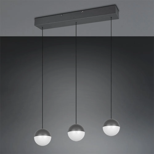 3-Licht Pendellampe Senta Anthrazit Trio 4017807697858