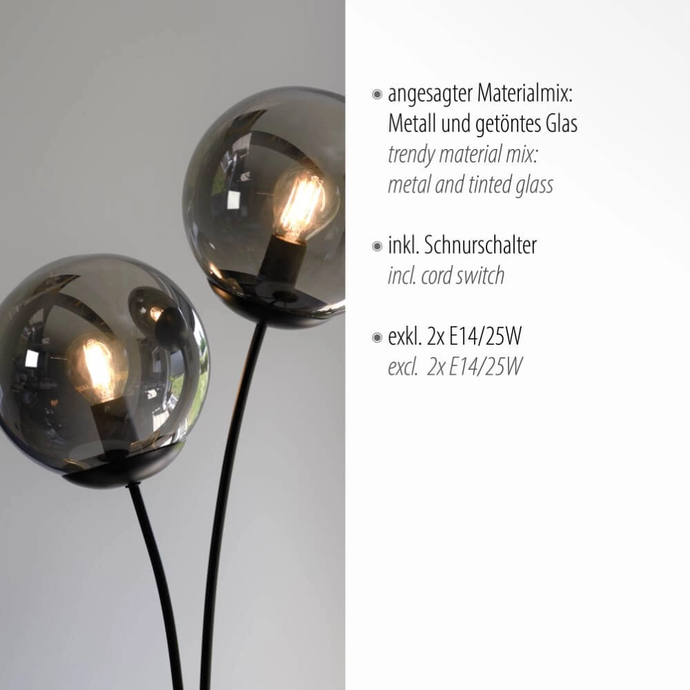 Tischlampe Big Widow Schwarz Just Light 4043689988401