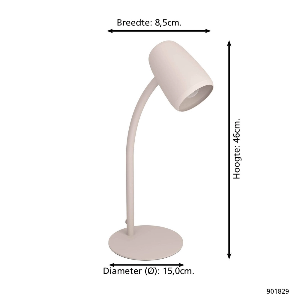 Tischlampe Carlo sandbraun Eglo 9008606357550
