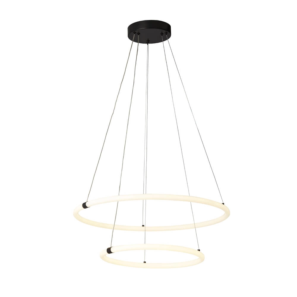 Hängelampe Revolve Void 2-Ring schwarz Searchlight 5053423189468