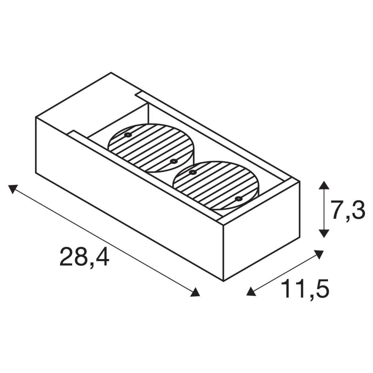 Doppelter LED-Spot Eskina SLV 4024163248983
