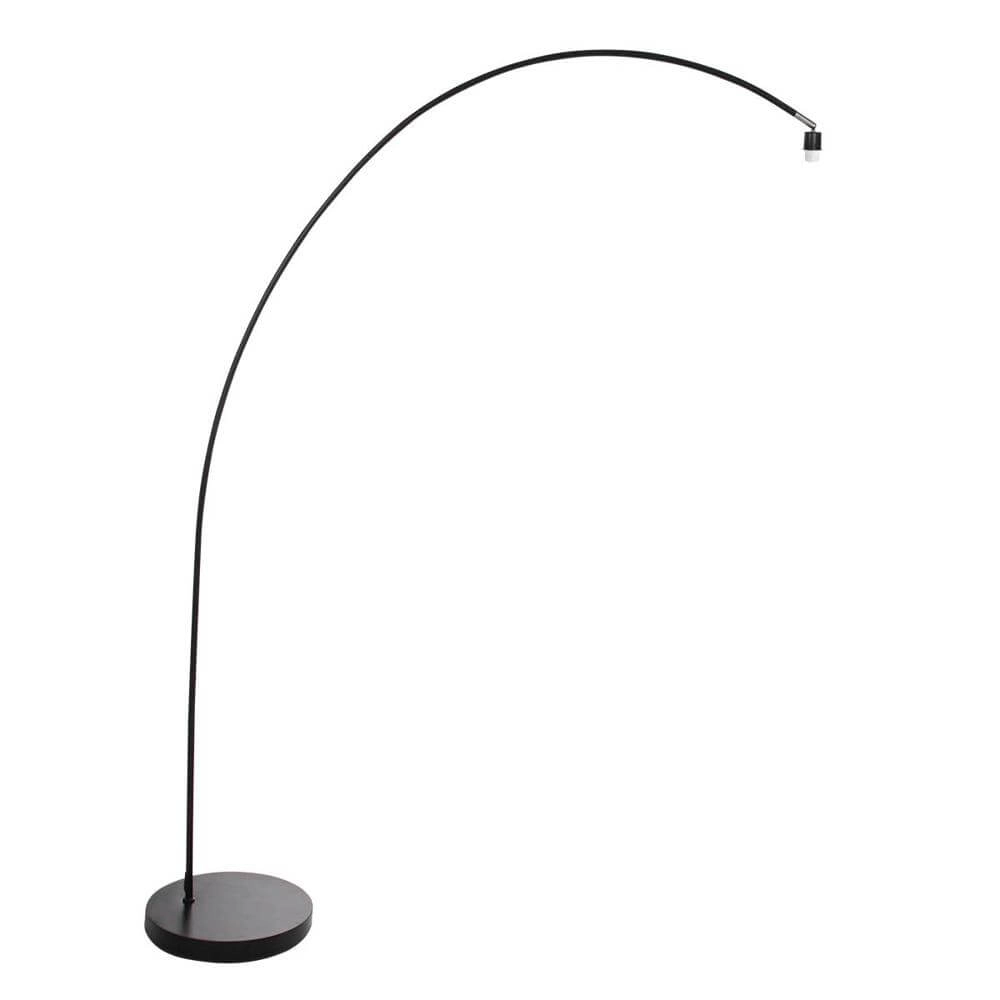 Bogenlampe Solva schwarz mit Bambusschirm Steinhauer 8712746172386