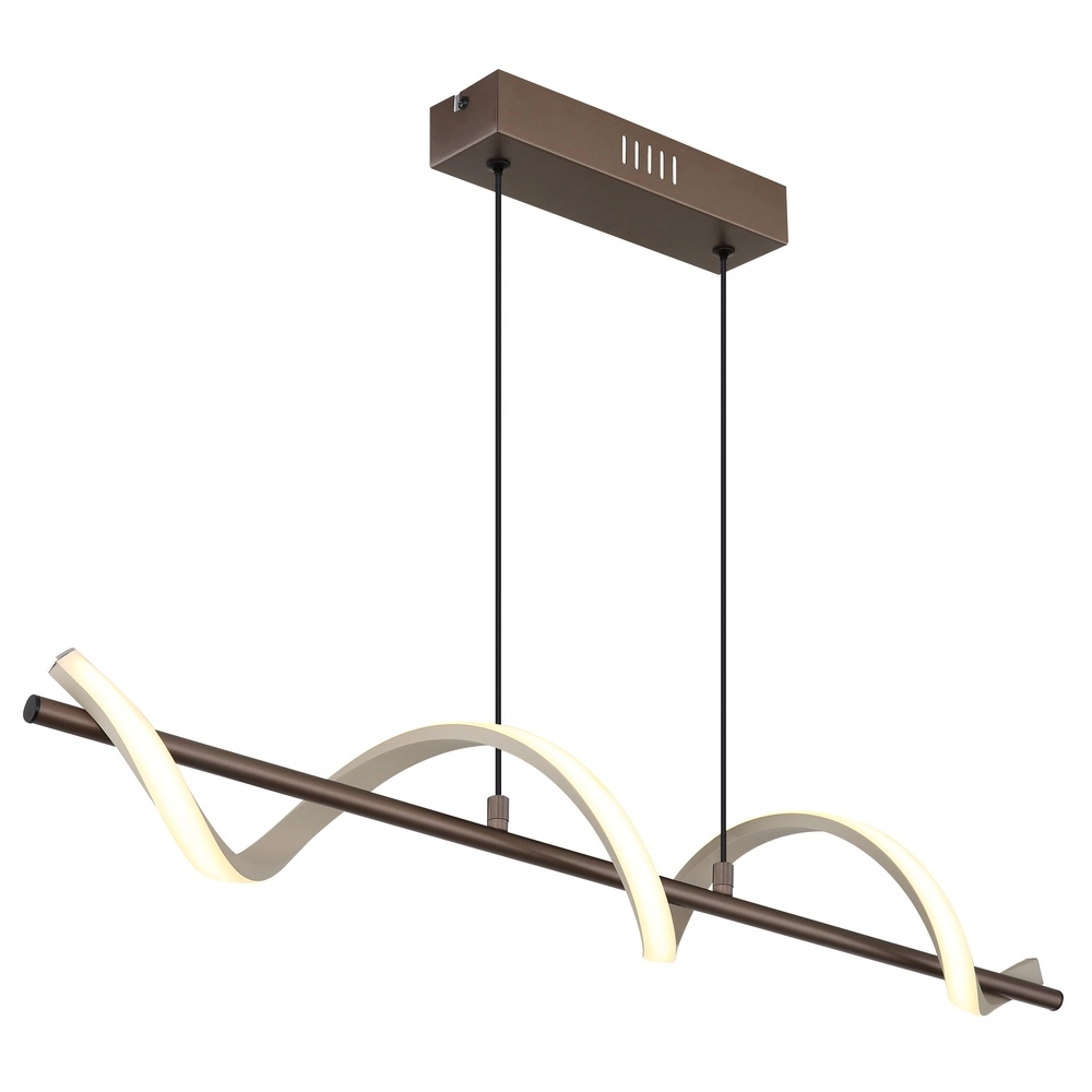 Pendellampe Spiro Bronze mit braunem Sand