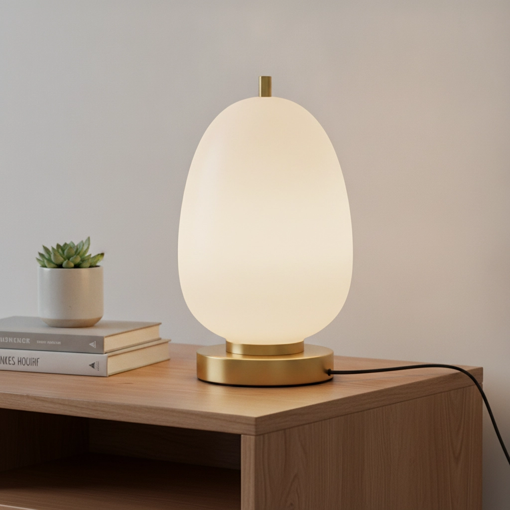 Tischlampe Lato Gold mit Weiß