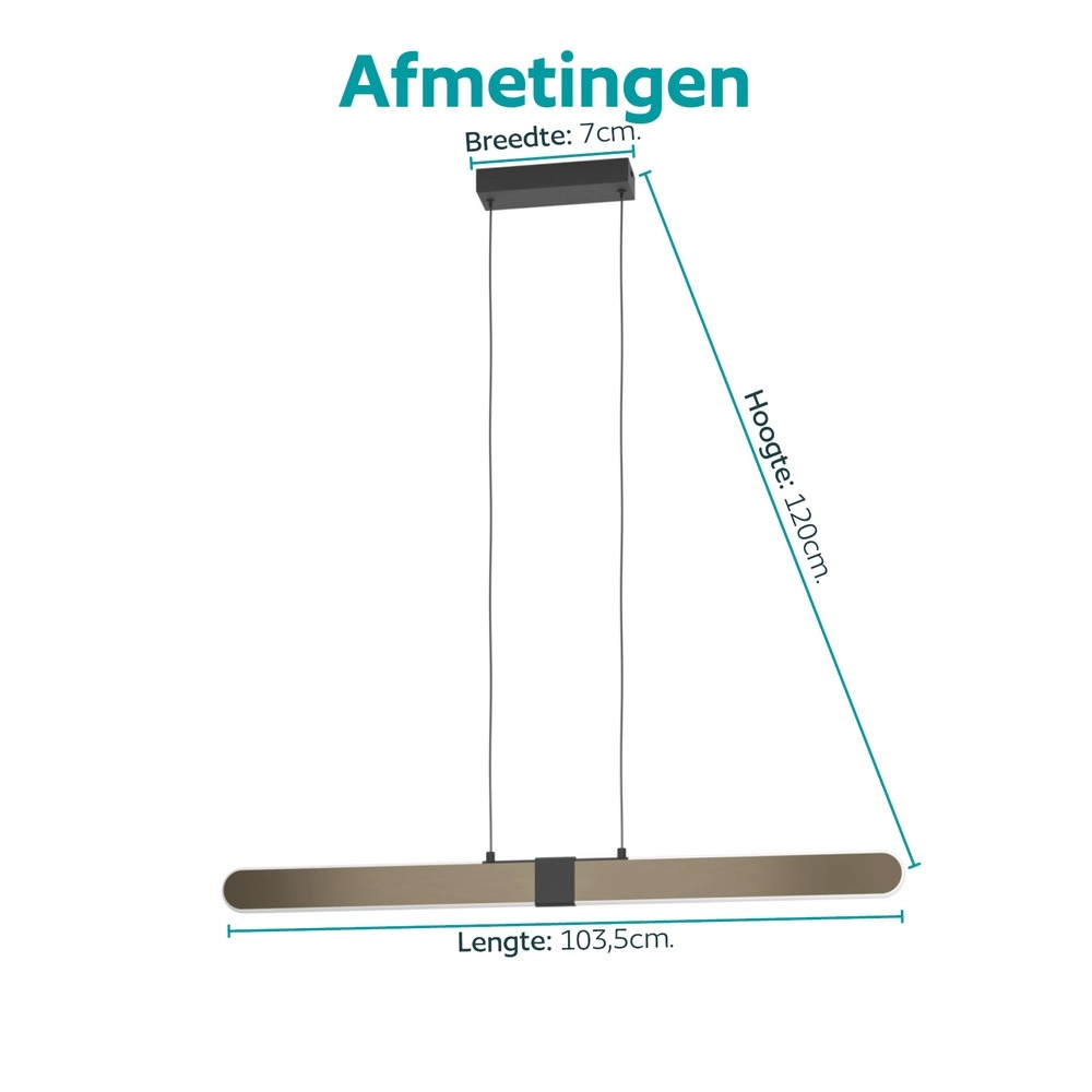 Design-Pendellampe Concesio Schwarz mit Bronze Eglo 9008606391394