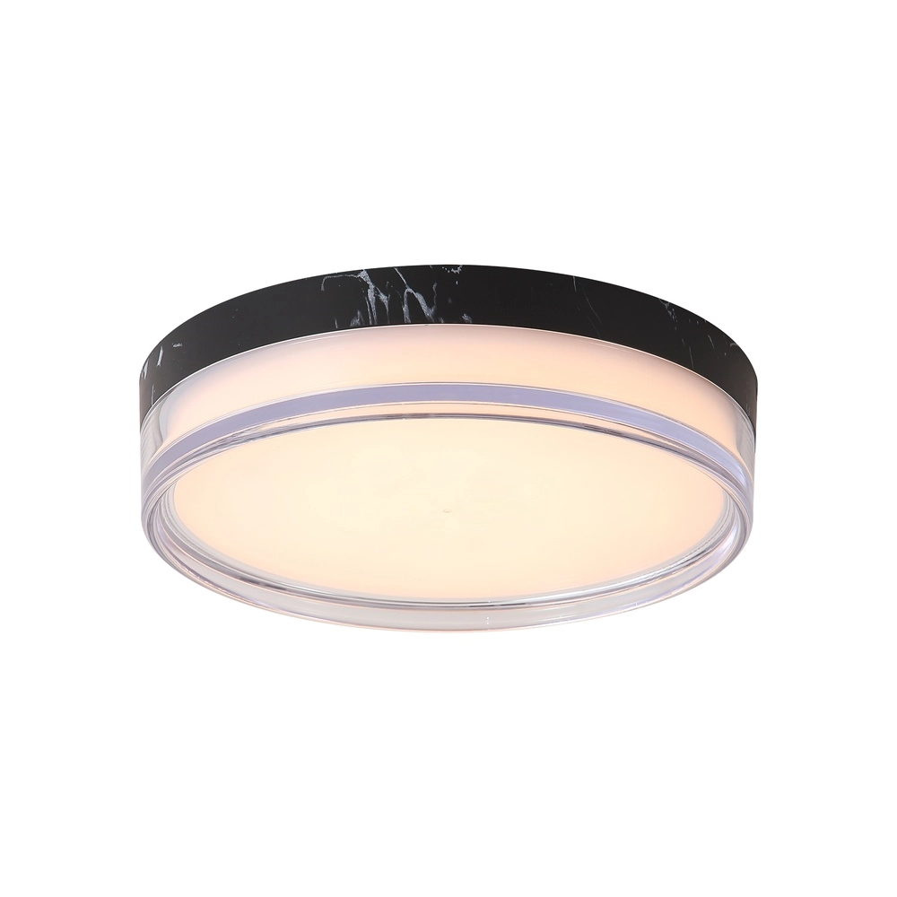 Deckenlampe Button Ø 30 cm schwarzer Marmor