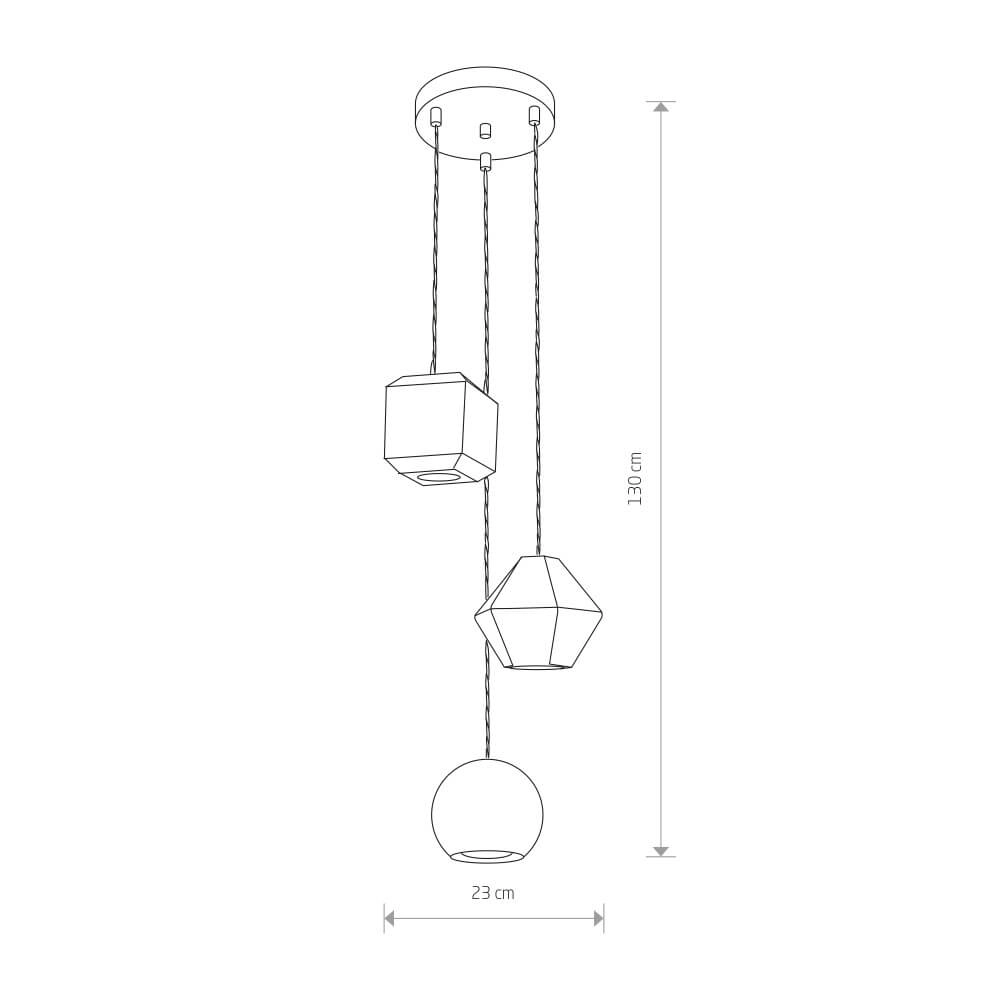 Vide-Hängelampe Geometric Beton Lyora 5903139969598
