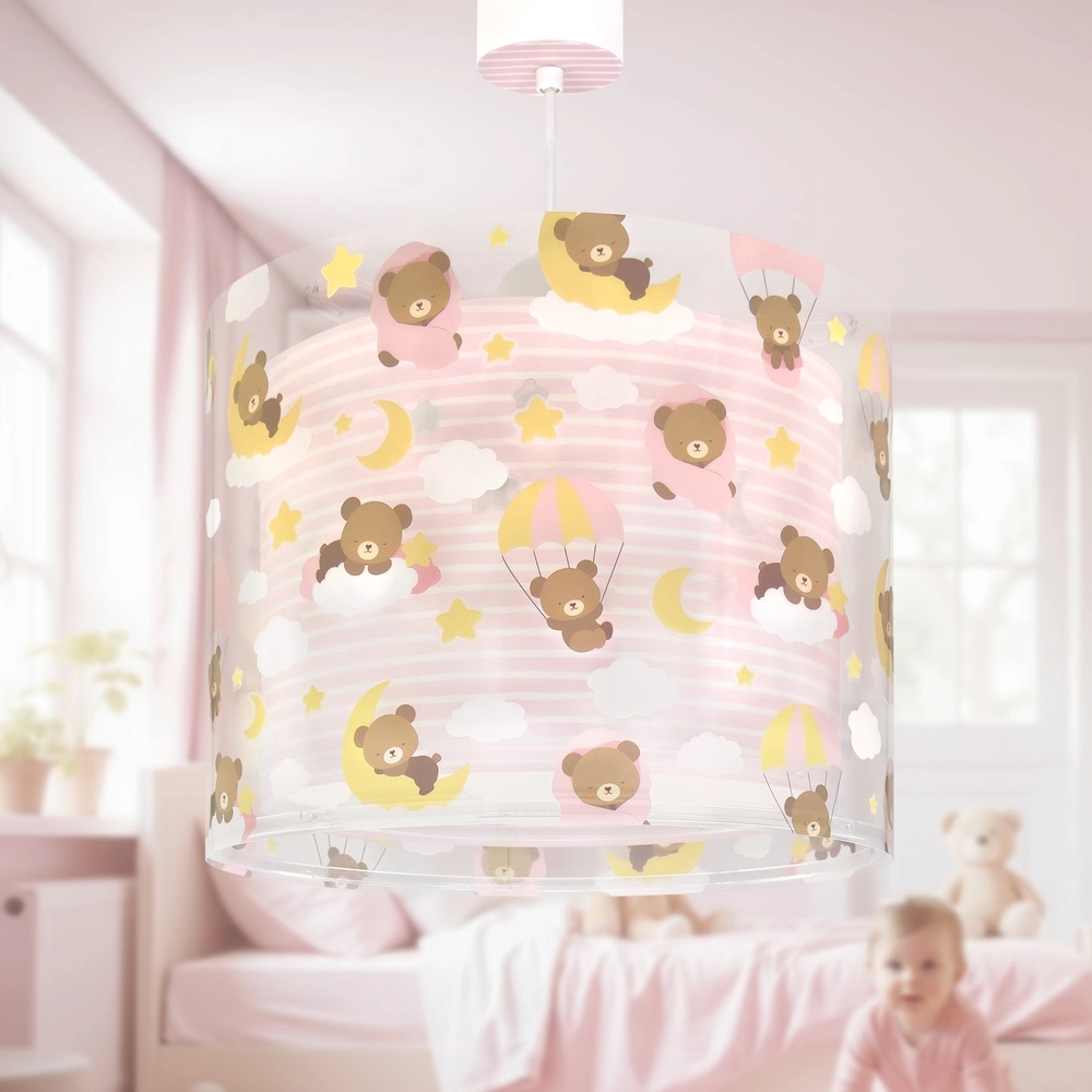 Pendelleuchte für Kinderzimmer Baby Teddy rosa Dalber 8420406002651