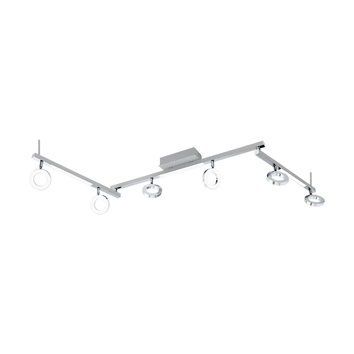 LED-Spot Cardillio 1 6-Licht-Metallgrau