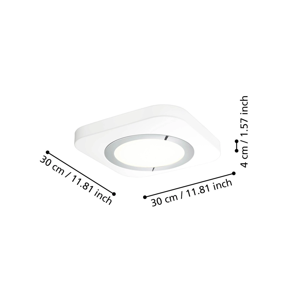 Deckenlampe Puyo Weiß und Chrom Eglo 9002759963965