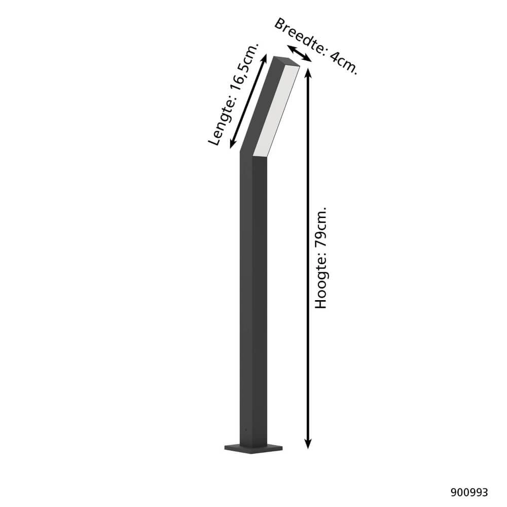 Design-Stehlampe Ugento schwarz 79cm Eglo 9008606298198