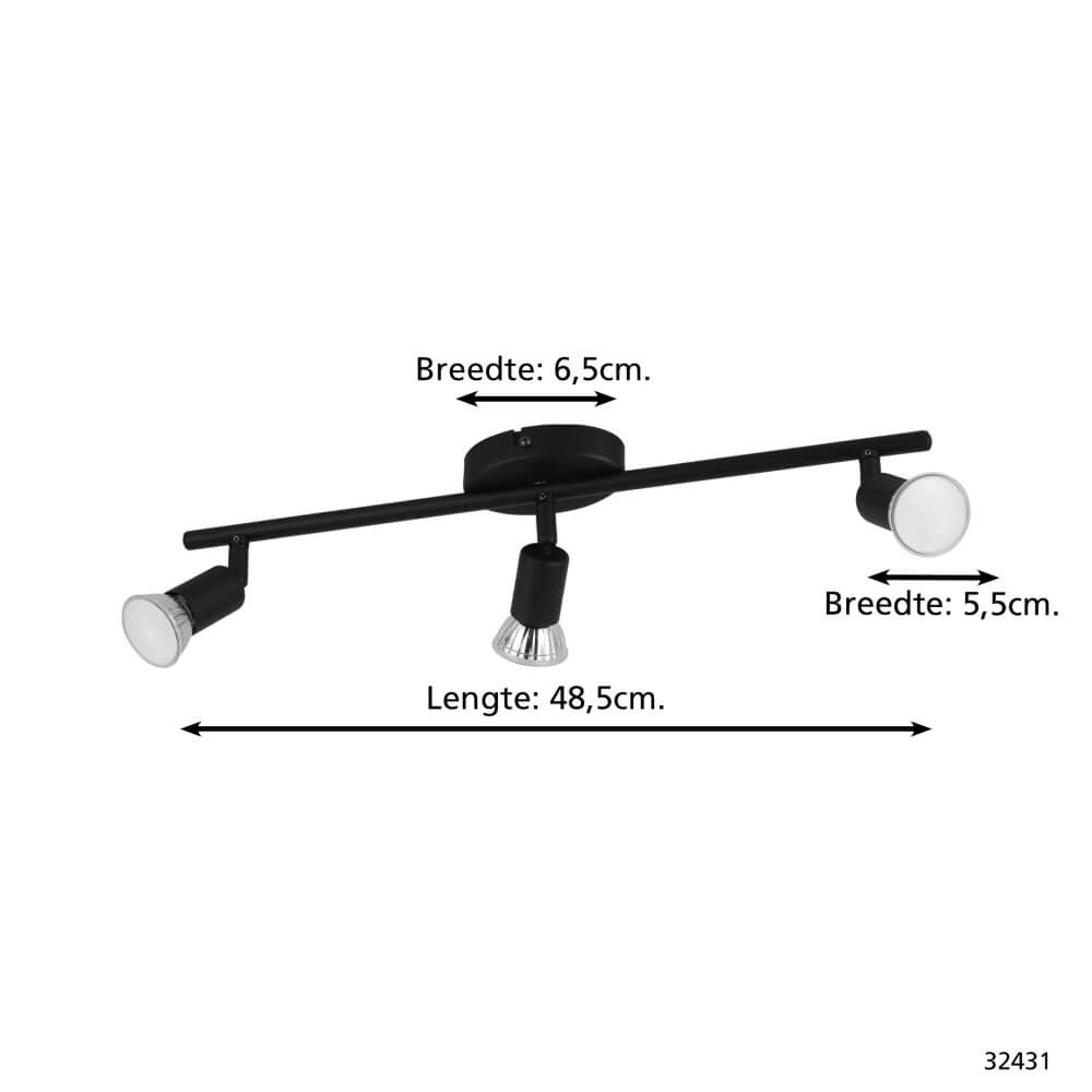3-Lichts Aufbauspot Buzz-Led Eglo 9002759324315