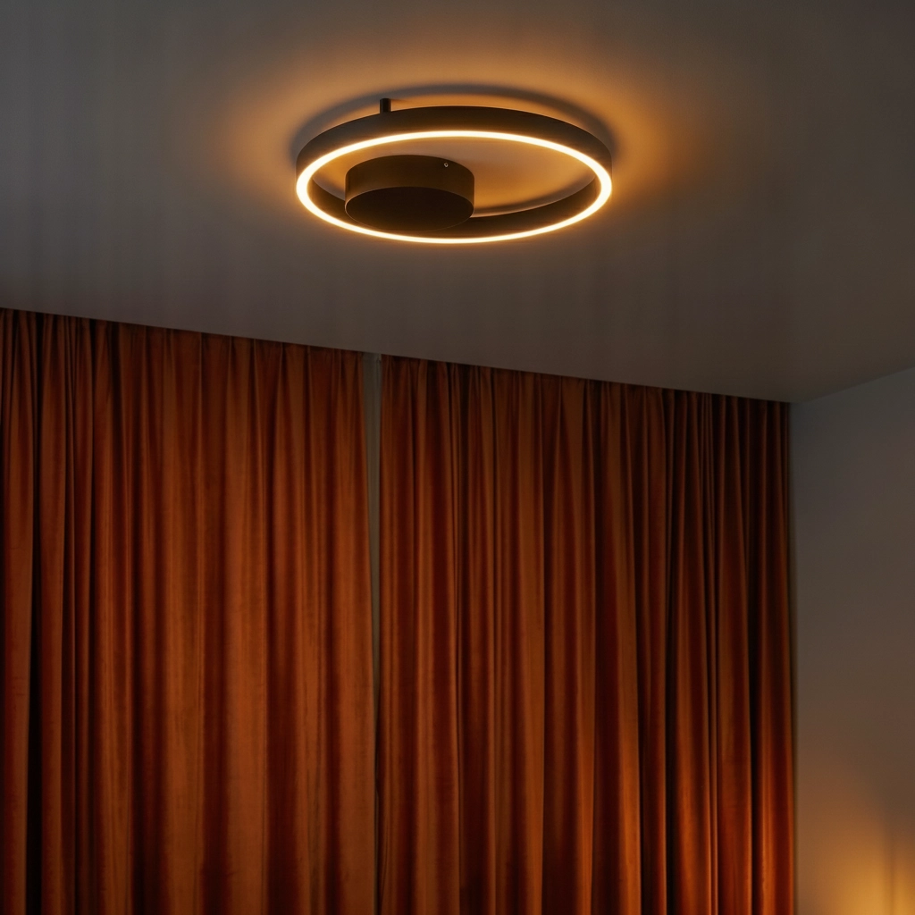 Deckenlampe Hedra rund Ø 40cm schwarz