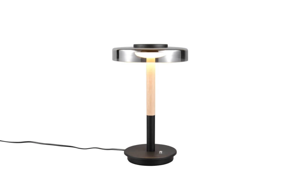 LED-Tischlampe Celeste Rauchglas