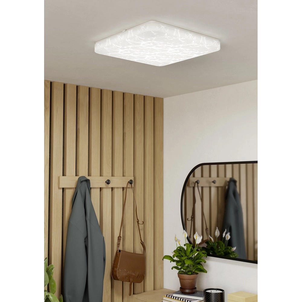 Weiße Deckenlampe Allerona 41 x 41 cm Eglo 9008606409808