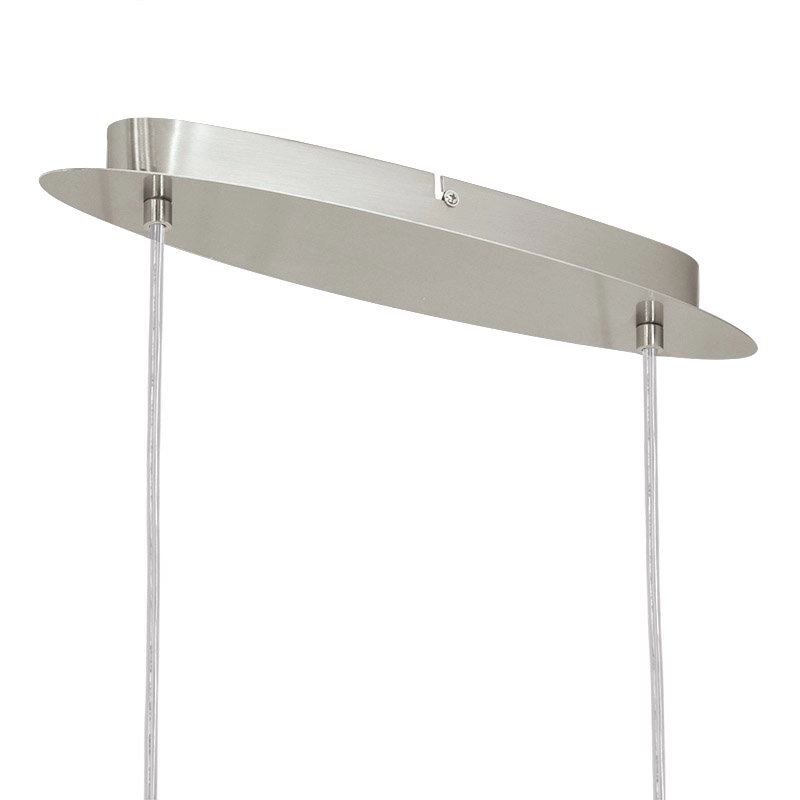 Pendelleuchte Sendero Oval Nickel Matt mit hellem Holzbraun Eglo 9002759961947