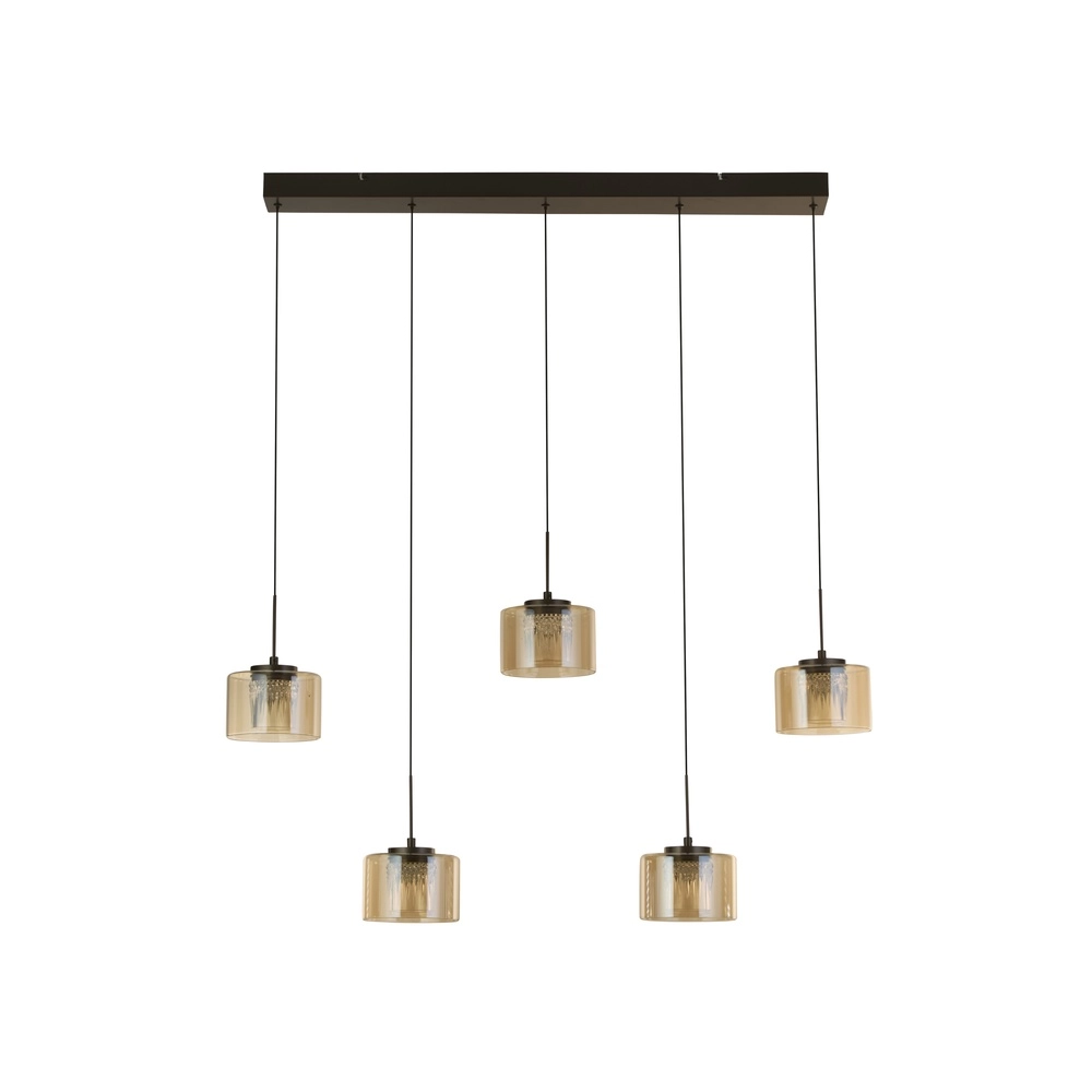 Design-Pendellampe Tumblers 5-Licht gerader Bronze Searchlight 5,05342E+12