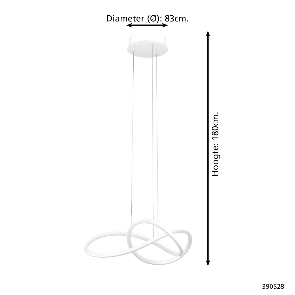 Design-Pendellampe Riaza weiße Ø 83 cm höheverstellbar Stars of Light 9008606357697