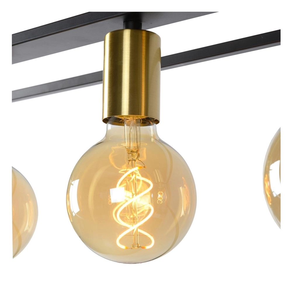 Pendellampe Ruben 4-Licht Schwarz Lucide 5411212000163
