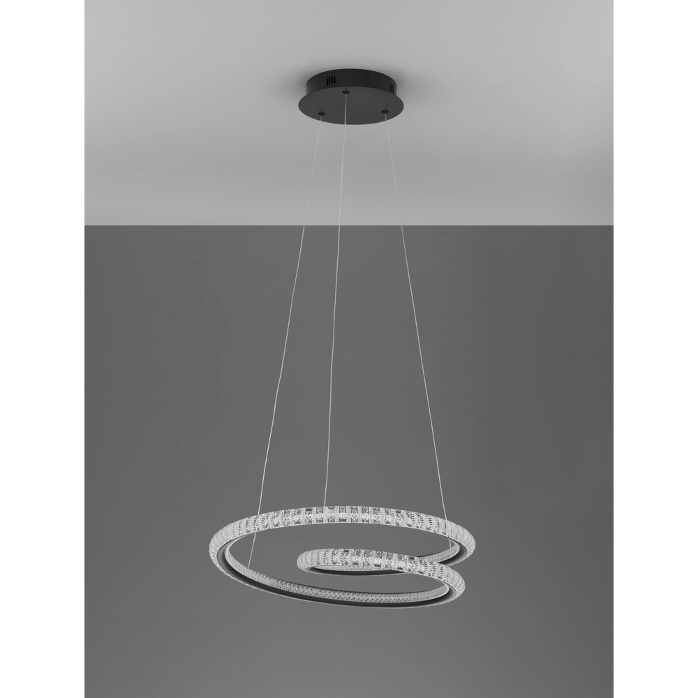 Design-Pendelleuchte Ginevra schwarz Ø 48cm Lyora 5212017433480
