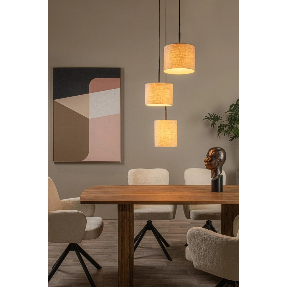 3-Licht Pendellampe Maya Sahne Lucide 5411212452597
