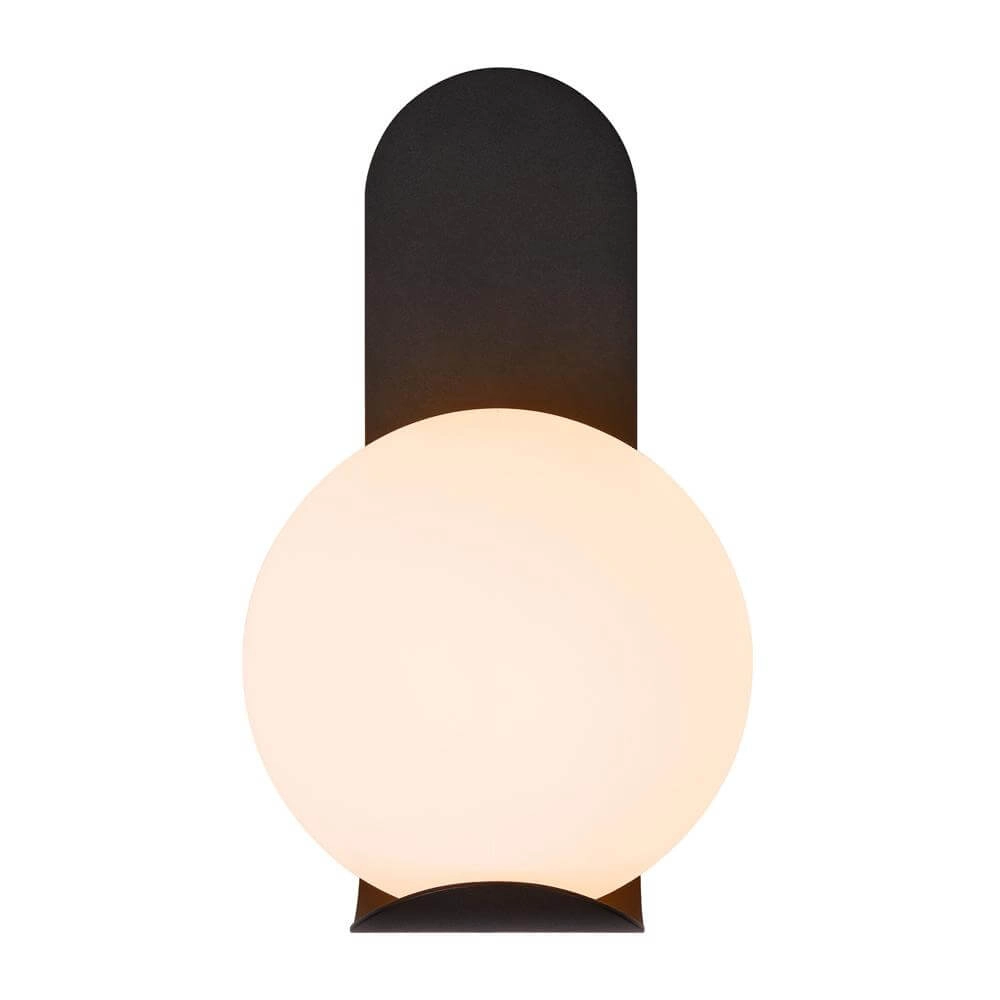 Design-Außenleuchte Dalius schwarz mit weißer Kugel Nordlux 5704924017667