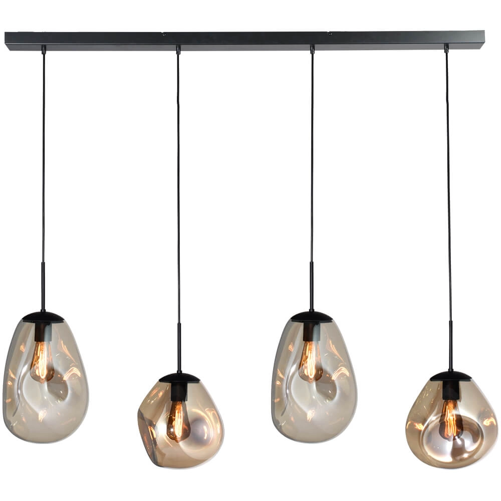 Hängelampe Lava 4x Goldglas