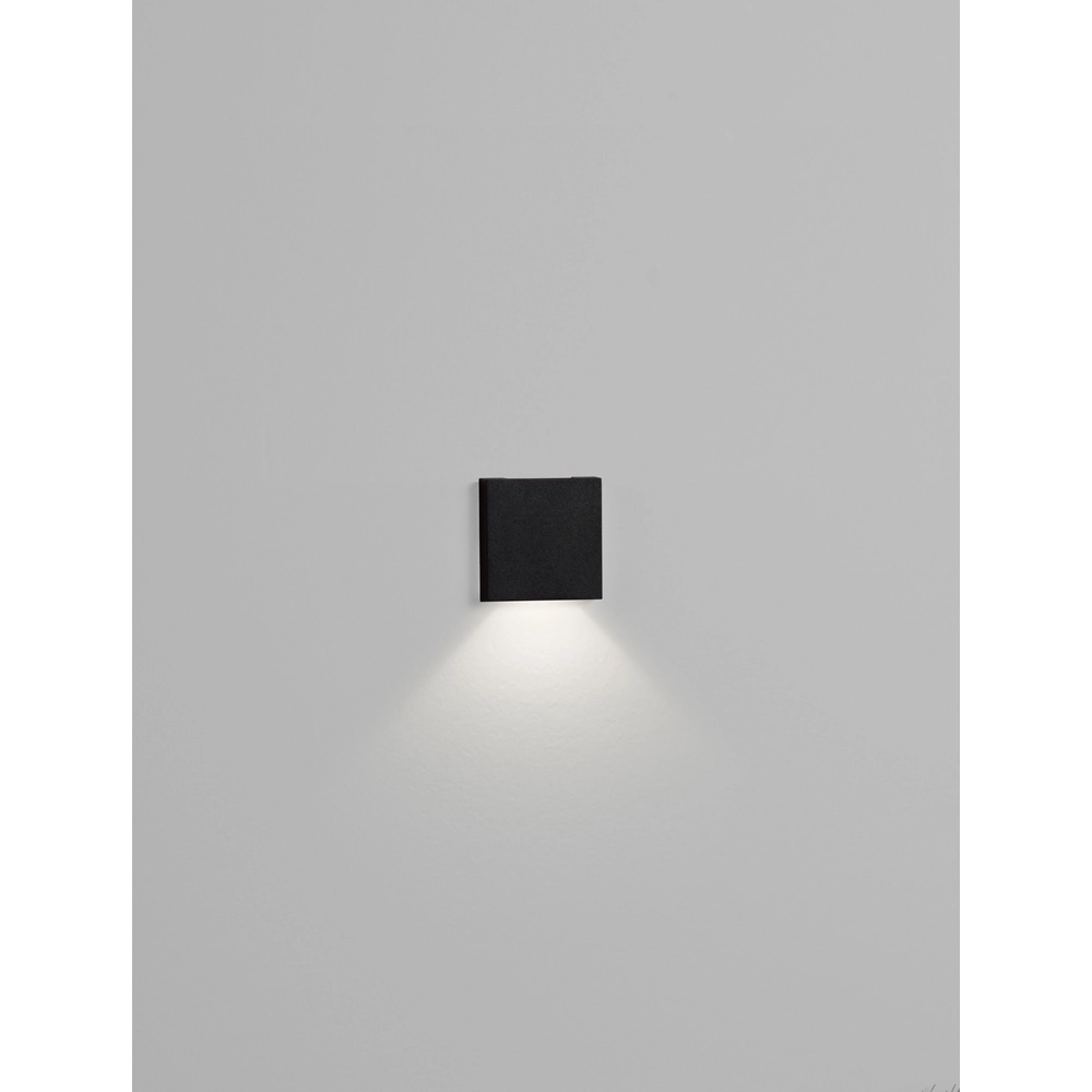 Quadratische Einbauleuchte Iko Single Schwarz