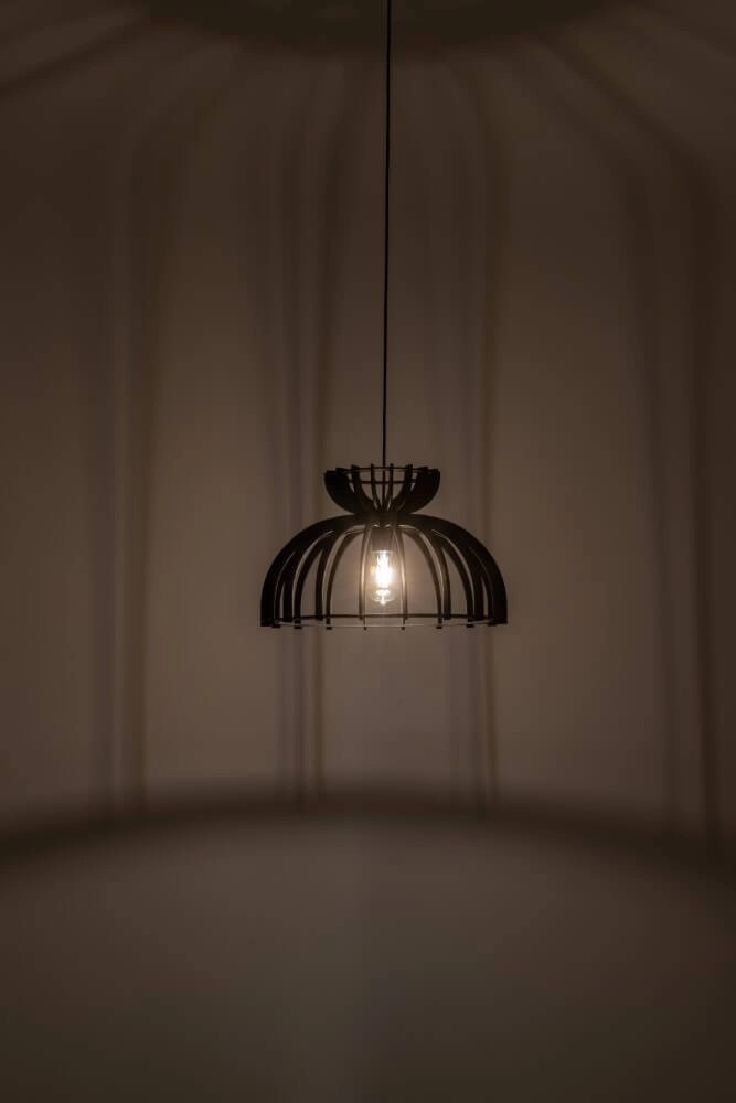 Hängelampe aus Holz Kymi Ø 48cm - schwarz Lyora 5903139105750