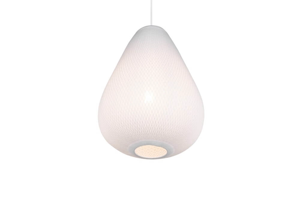 Weiße Design-Pendelleuchte Janine Ø 48cm Trio 4017807637663