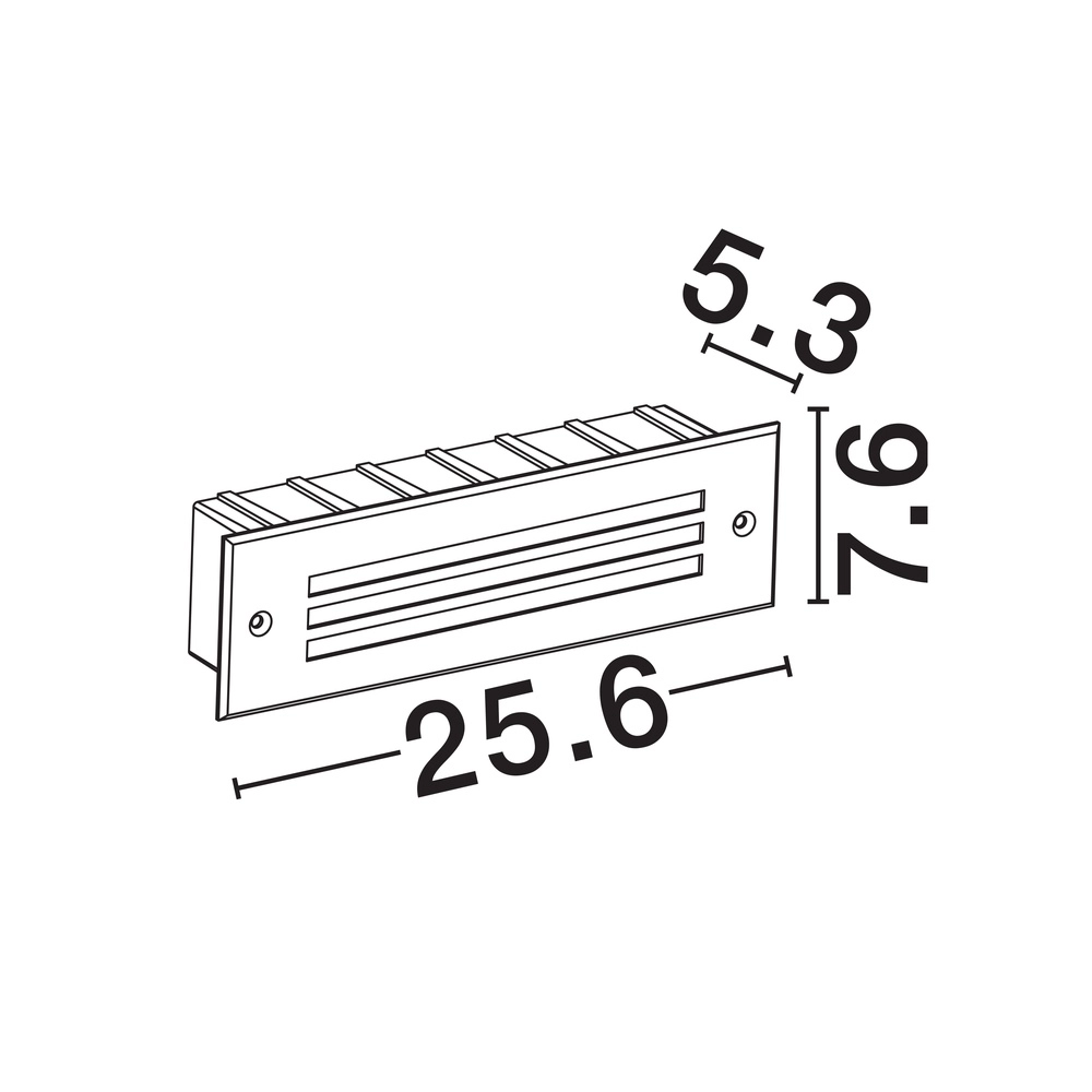 Schlanke Wandleuchte Off 25,6 cm mit Rippe Lyora 5212017453396