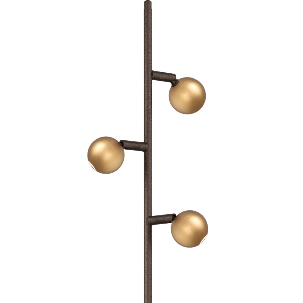 3-Licht Stehlampe Talana Kakaobraun mit Gold Masterlight 8718121427119