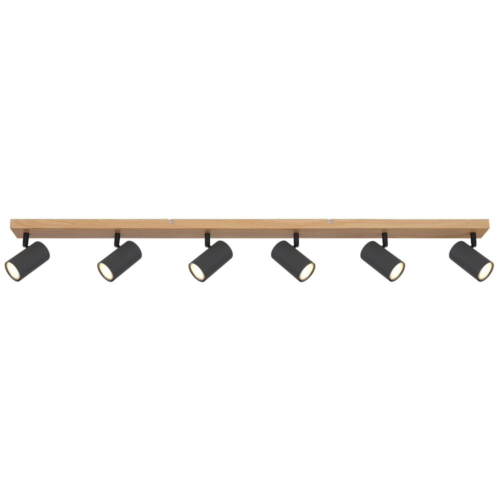 Deckenlampe 6-Licht Robby Holz Globo 9007371436590