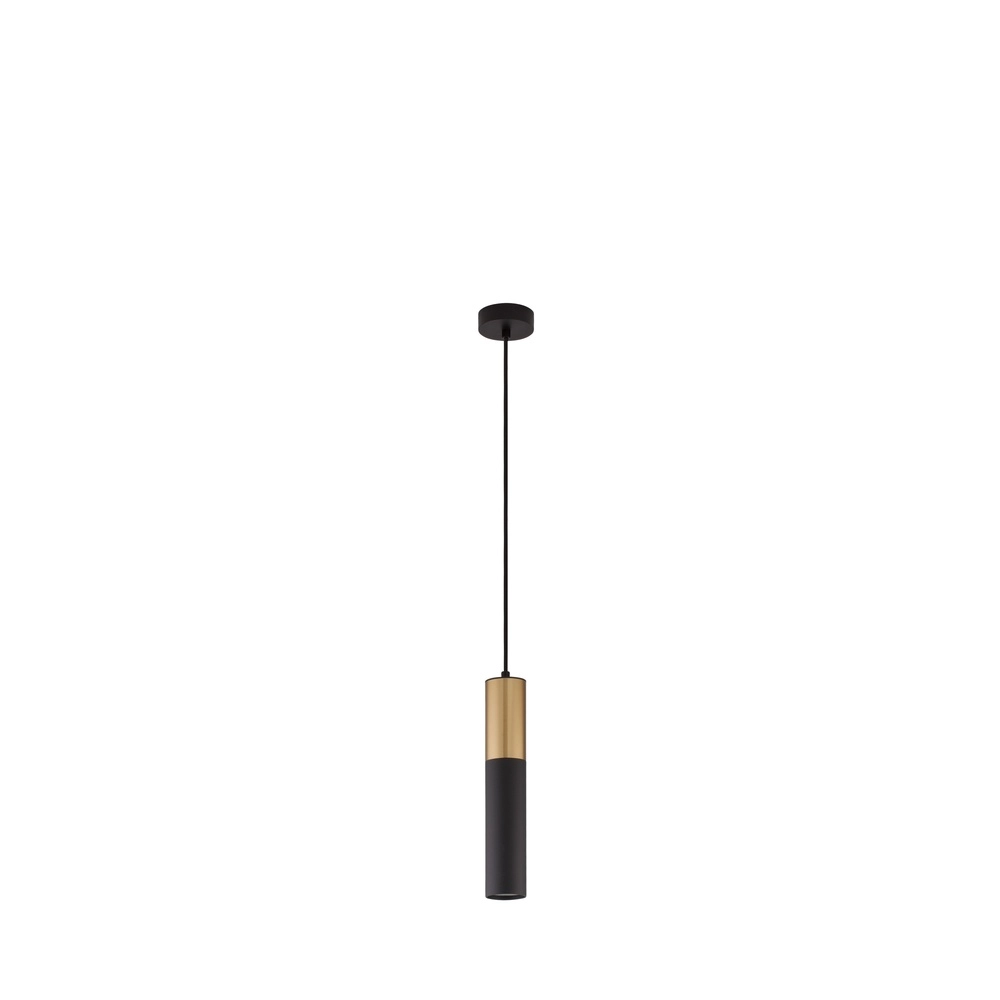 Pendelleuchte Pongo M Single 30cm gold mit schwarz Lyora 5212017430342