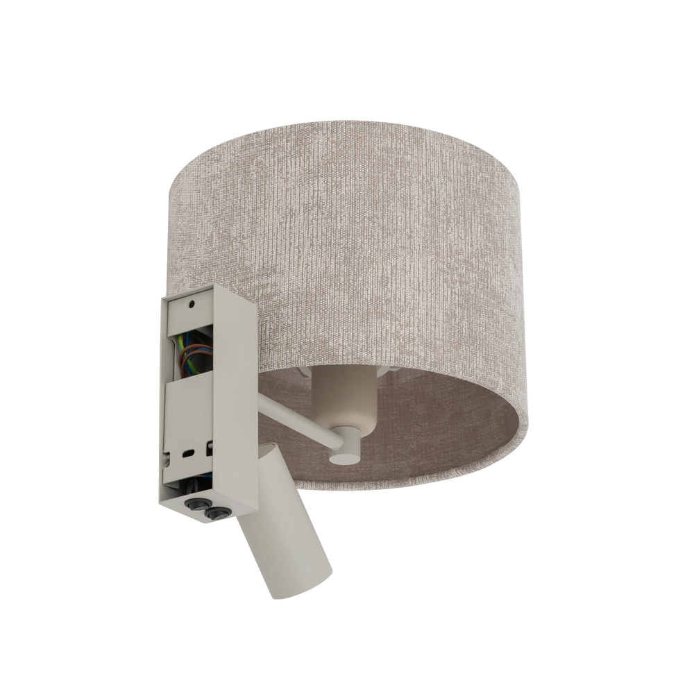 Wandlampe sandbraun Cedro mit Tischlampenschirm Lyora 5903139116688