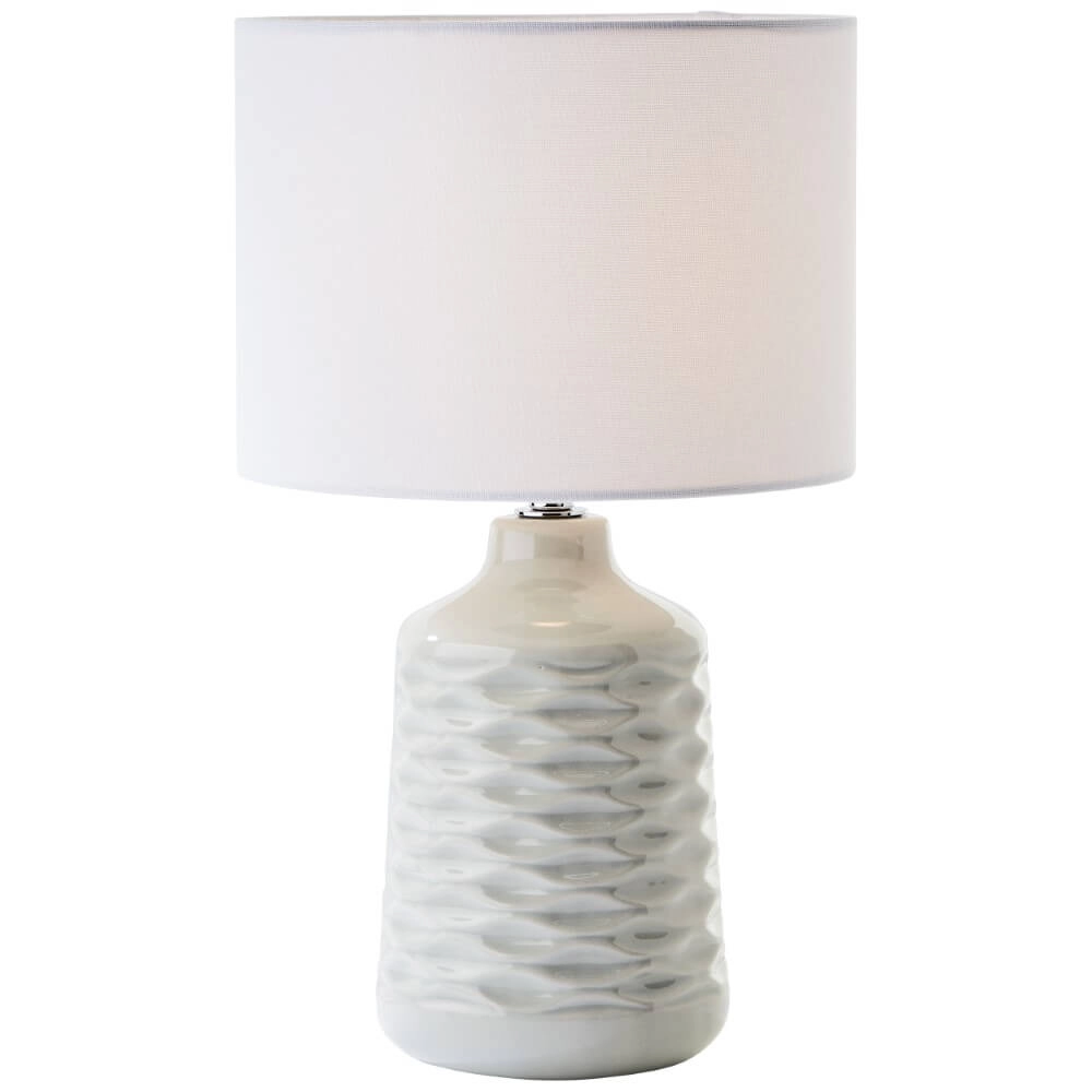 Tischlampe Ilysa grau mit weiß Brilliant 4004353412400