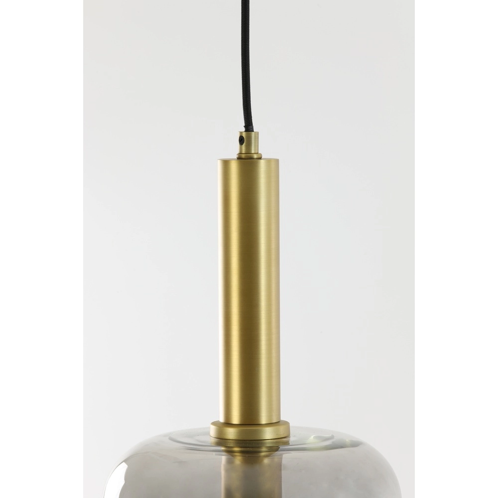 Glas-Pendellampe Lekar 1x E27 – Messing und Rauchglas Light & Living 8717807601447