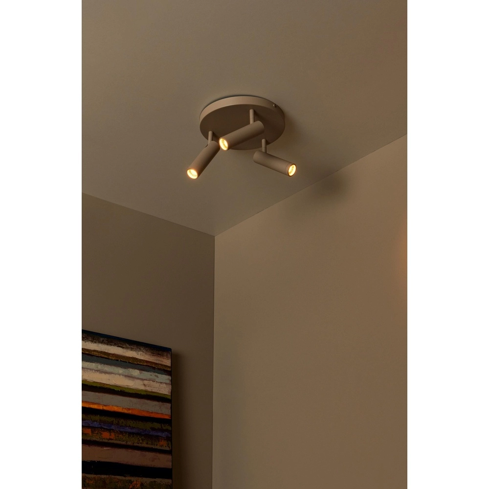 Elegante Deckenlampe Grado 3-hell sandbraun Lucide 5411212221742