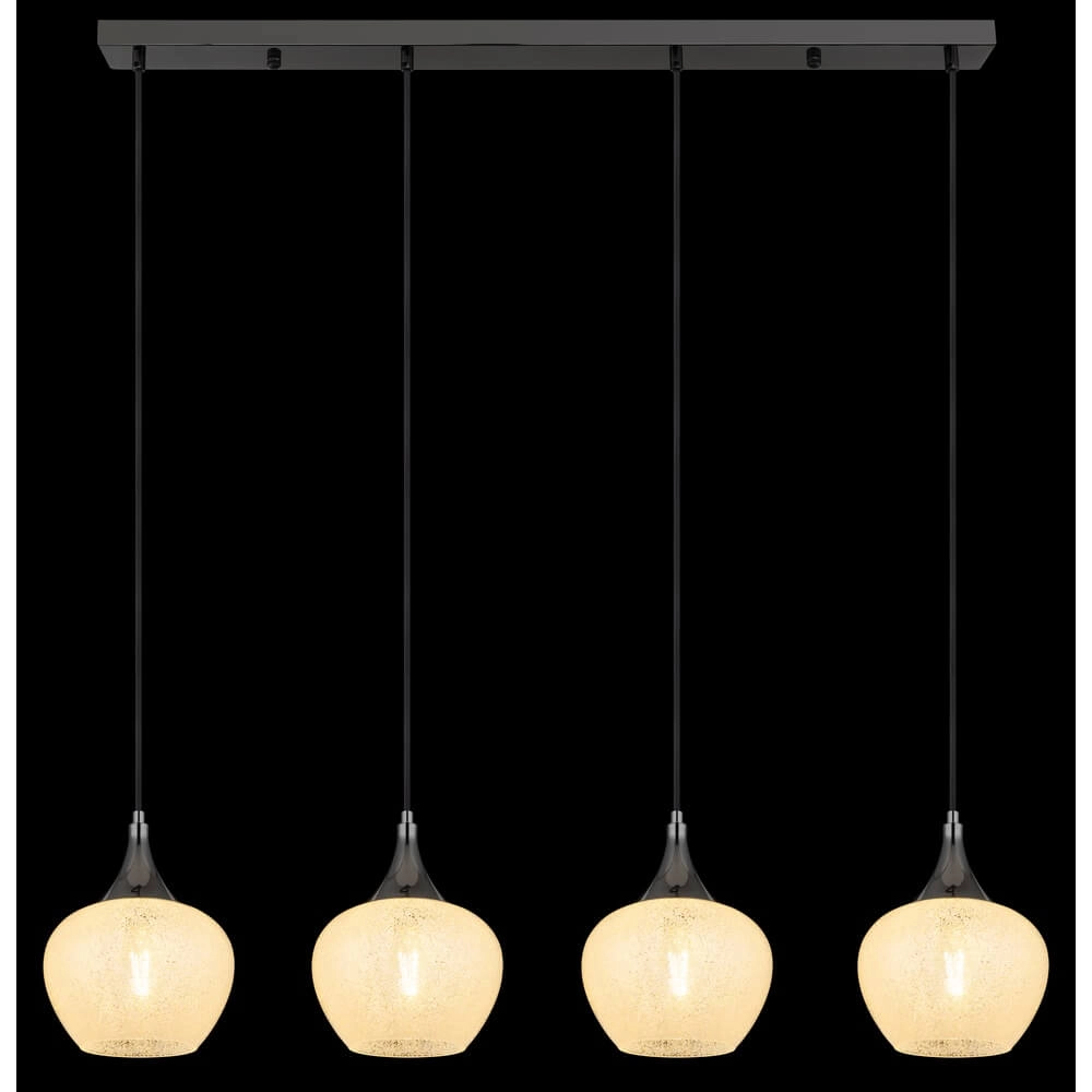Anthrazit Pendelleuchte Maxy mit weißem Glas 4-flammig Globo 9007371456178