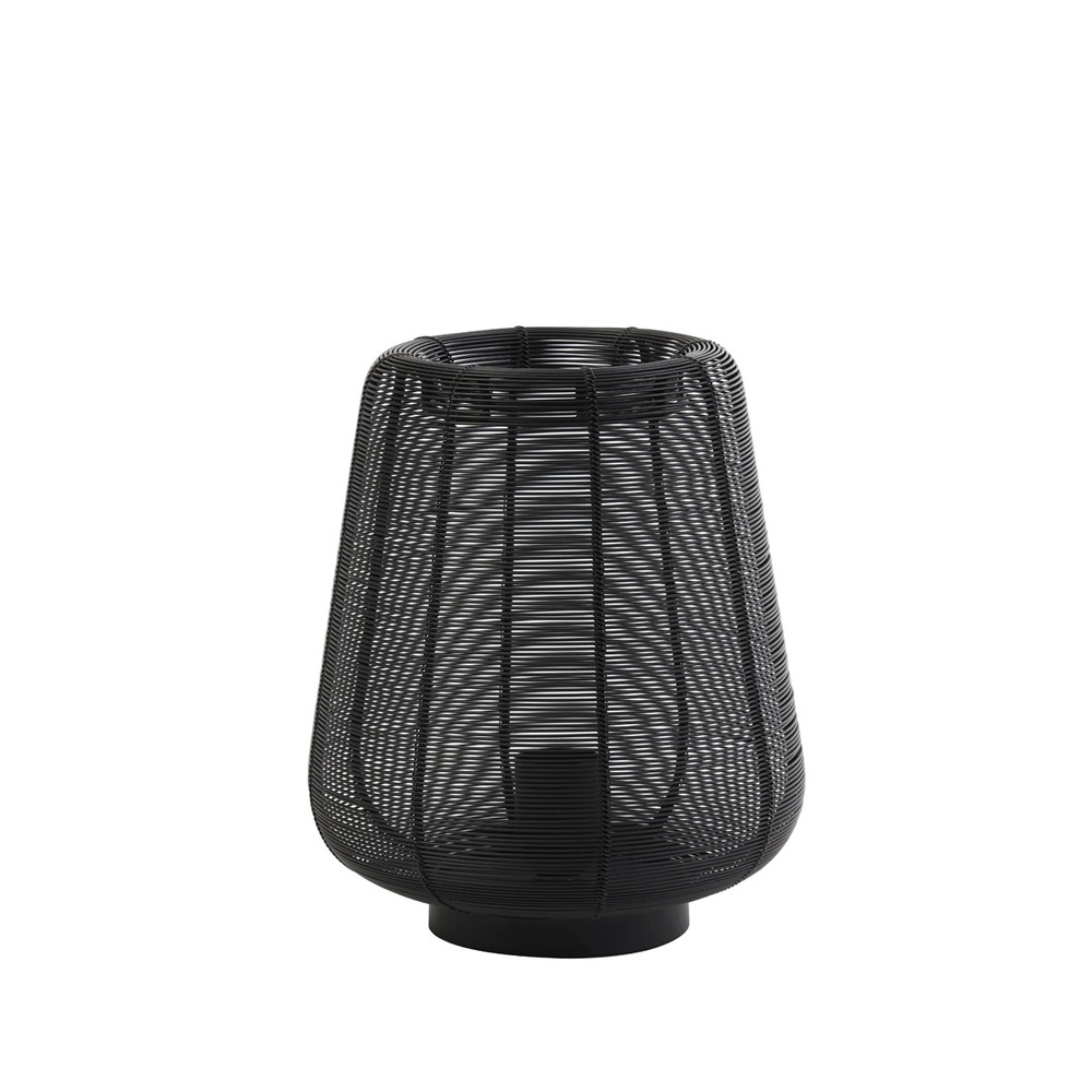 Schwarze Tischlampe Adeta Ø 22cm Light & Living 8717807600914