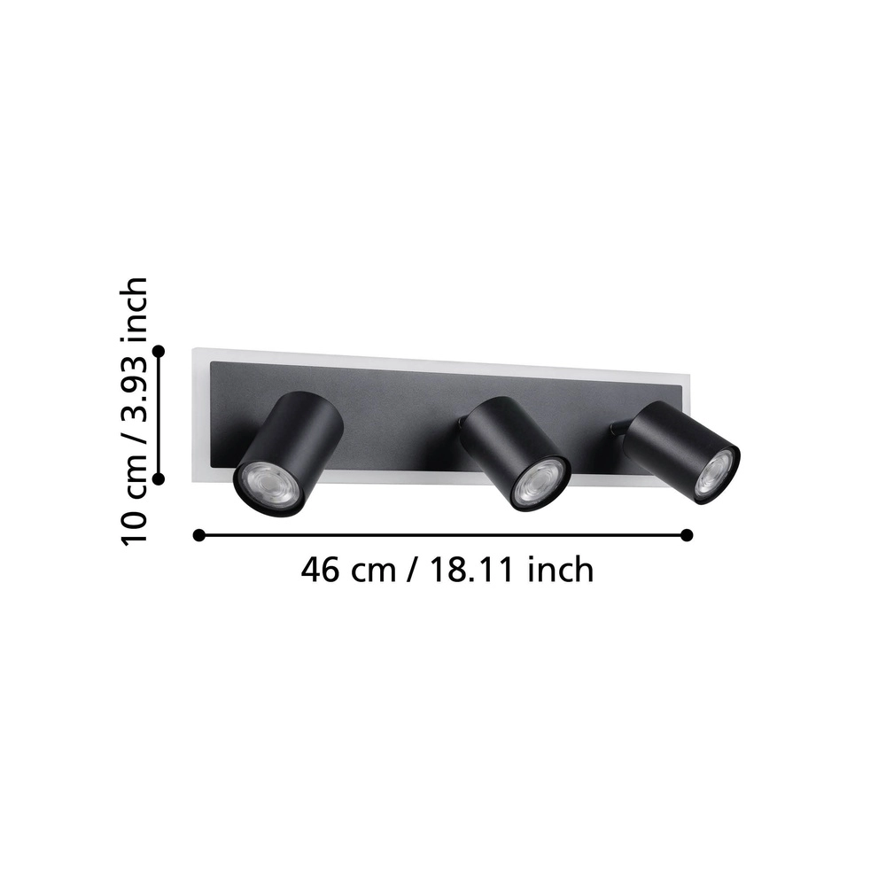 LED-Deckenspot Rimbocchi 1 3L – schwarz – orientierbar Eglo 9008606316564