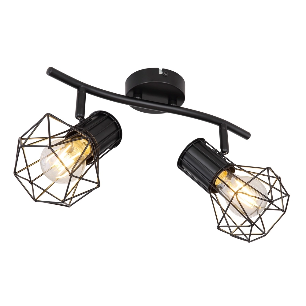 Deckenlampe Priska 2-Licht Schwarz