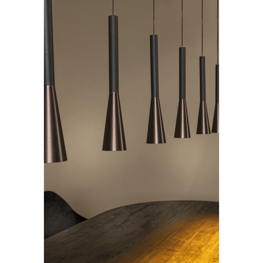 Design-Pendellampe Joakim 7-helles Kaffeebraun Premium by Lucide 5411212242129