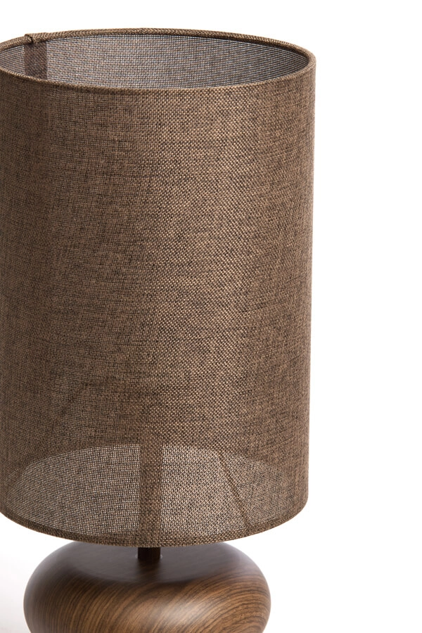 Tischlampe Danialo Holz mit Braun 50cm Light & Living 8717807759575