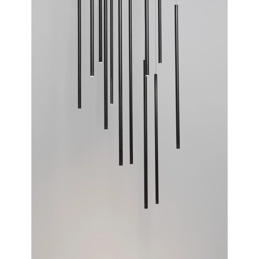 Design-Pendelleuchte Elettra 12-flammig schwarz Lyora 5212017446060